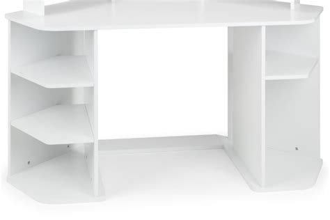 Orbit White Wooden Corner Gaming Desk Happy Beds