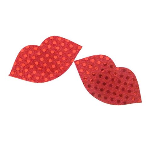 Sexy Sequins Lip Pasties Adhesive Nipple Cover Women Covers Nipples