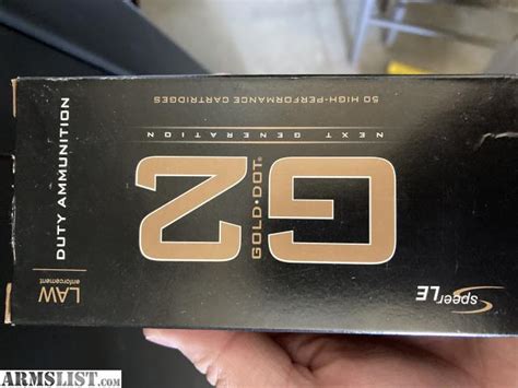 Its proven reliability for tough jobs has made it the #1 duty ammunition on the market today. ARMSLIST - For Sale: Speer Gold Dot G2 9mm 147g