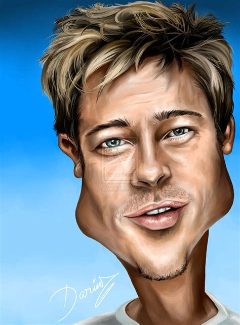 Brad Pitt Cartoon Faces Funny Faces Cartoon Art Caricature Sketch