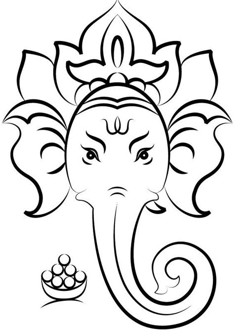 Tough indian kid with feathers. simple ganesh line drawings - Google Search | Ganesha ...