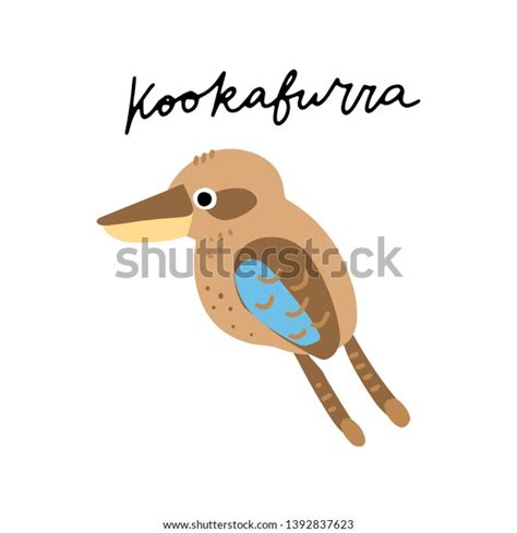 Australian Bird Kookaburra Vector Illustration Clipart Stock Vektor
