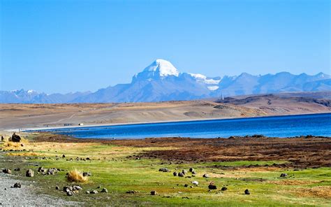 Kailash parvat is a place to experience divine events unfolding in. Download wallpapers Mount Kailash, 4k, river, Asia, summer ...