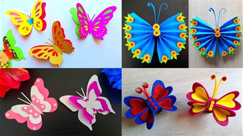 6 Beatiful Paper Butterflies 🦋 Decorate Your Room Butterfly Craft