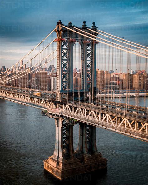 Aerial View Of Manhattan Bridge From Brooklyn Popularly Known As Dumbo