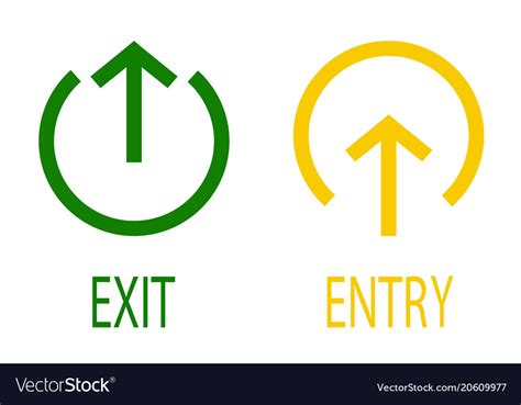 Sign Of Entry And Exit Royalty Free Vector Image