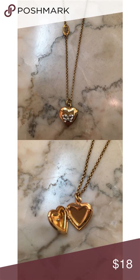 Juicy Couture Locket Necklace With Bow Locket Necklace Juicy Couture