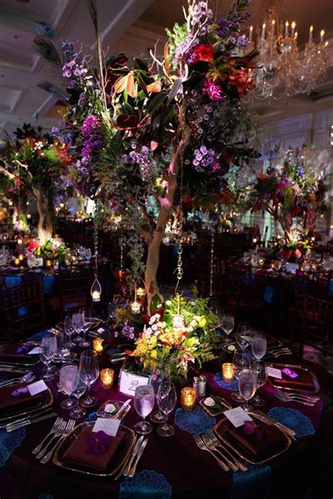 Get Inspired By This Lovely Enchanted Forest Wedding In Deep Jewel
