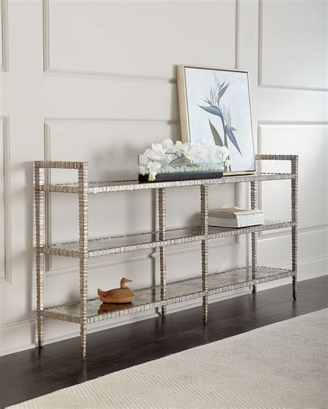 John Richard Collection Lunar 3 Tiered Mirrored Console Neiman Marcus