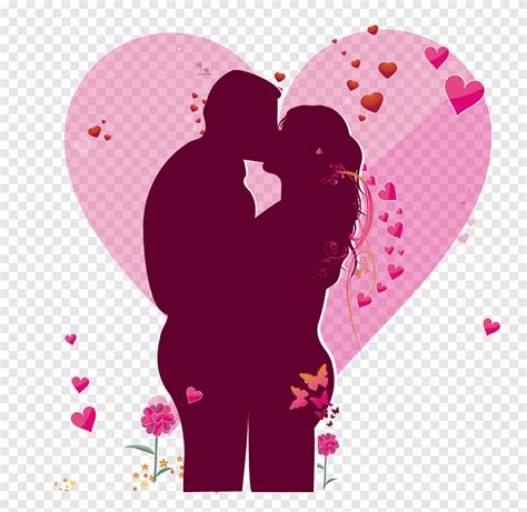 Kartun Pasangan Ciuman Love Heart Kiss Material Kissing Love Flowers Cinta Bermacam Macam