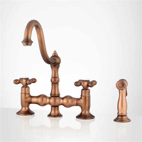 A shallow and dull looking faucet can degrade the look of your kitchen or bathroom which is why you need to get copper faucets installed in your home. Moen Copper Finish Kitchen Faucet