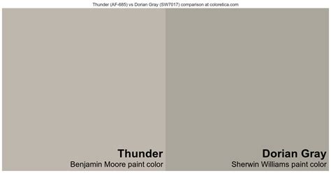 Benjamin Moore Thunder Af 685 Vs Sherwin Williams Dorian Gray Sw7017
