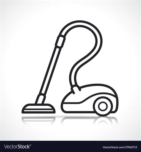 Vacuum Cleaner Line Icon Isolated Royalty Free Vector Image
