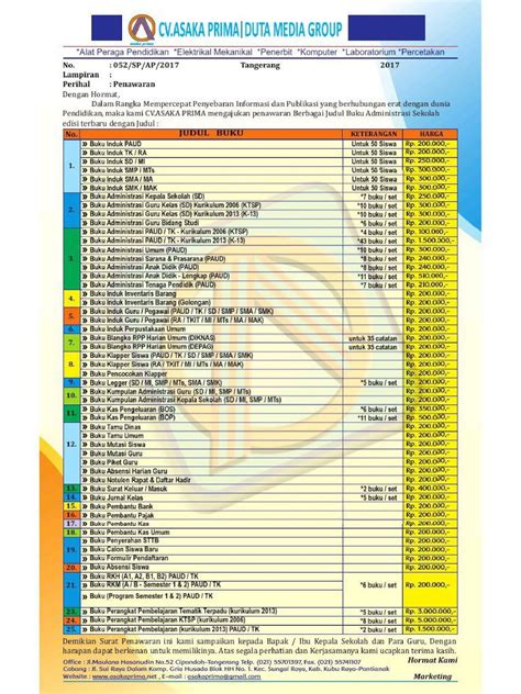 Buku Induk Siswa / Anak Paud (tk ) K13 Toko Administrasi Sekolah