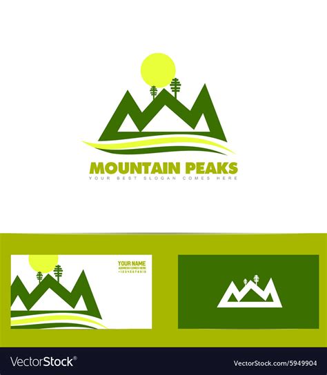 Green Mountain Logo Royalty Free Vector Image Vectorstock