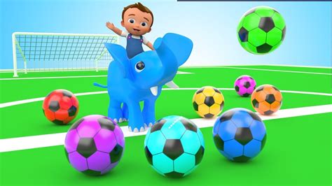 Elephant And Little Baby Fun Soccer Game Play To Learn