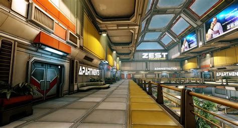 Sci Fi Apartment Complex Environment By Thiago Klafke Sci Fi