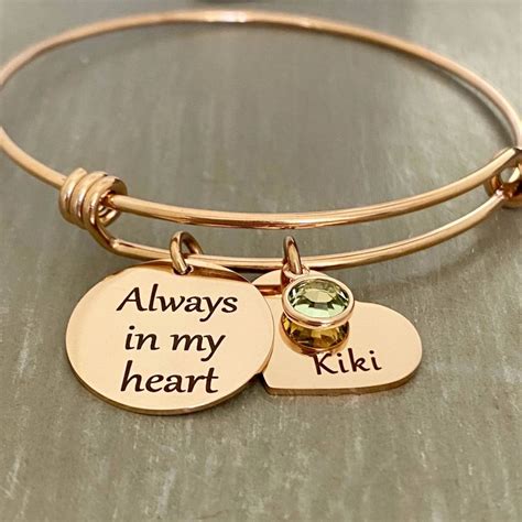 Always In My Heart Memorial Charm Bracelet In 2021 Charm Bracelet