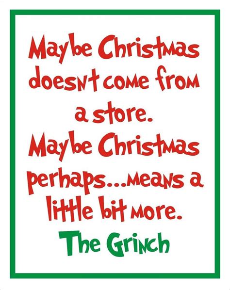 The Grinch Book Quotes 5x7 How The Grinch Stole Christmas Printable