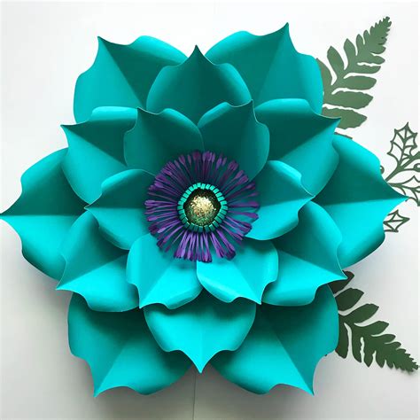 And here i gave it a totally new twist, but shaping an extra fuzzy pipe cleaner into the center and sticking that through the paper flower templates. PDF Petal 5 Printable Paper Flowers template for Trace and ...