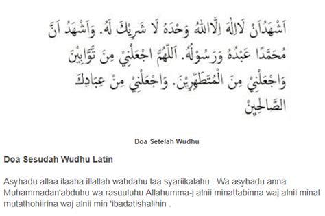 Doa Berwudhu Dan Sesudah Wudhu - Kumpulan Doa