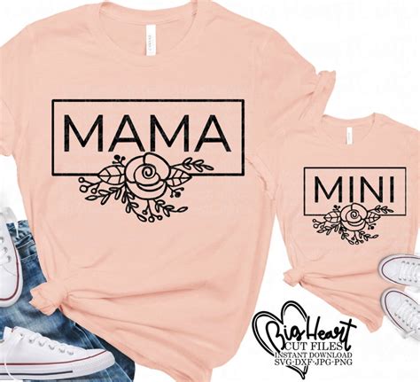 Mommy And Me Matching Svg Png  Dxf Mama Svg Mini Svg Etsy Mom