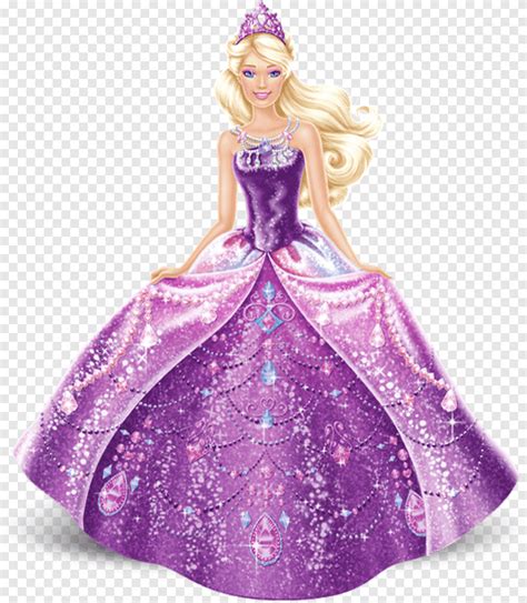 Barbie In Purple Sleeveless Gown Barbie Doll Barbie S Purple Magenta Png Pngegg