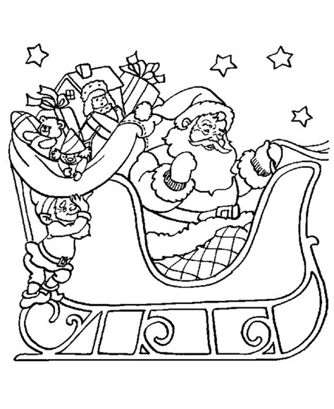 Santa Elves Coloring Pages Printable Clip Art Library