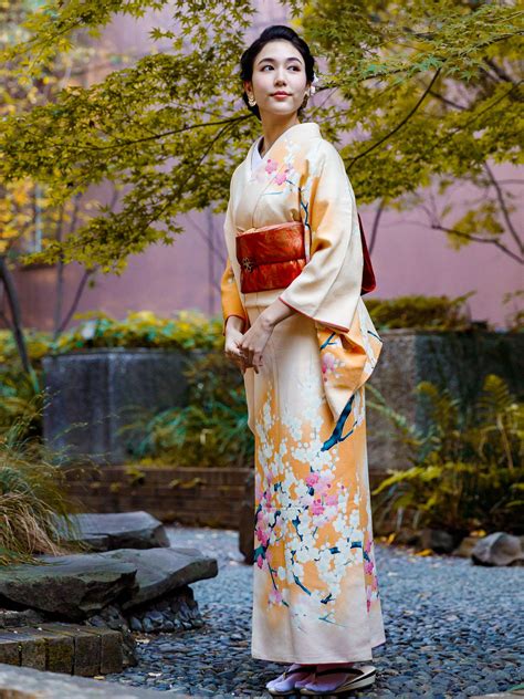 Clothing Robes Vintage Kimono Japanese With Full Design Silk Fabric