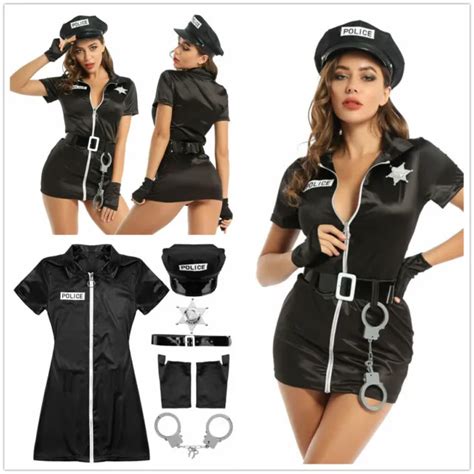 Sexy Women Cop Costume Police Officer Cosplay Fancy Dress Halloween Party Dress 27 42 Picclick