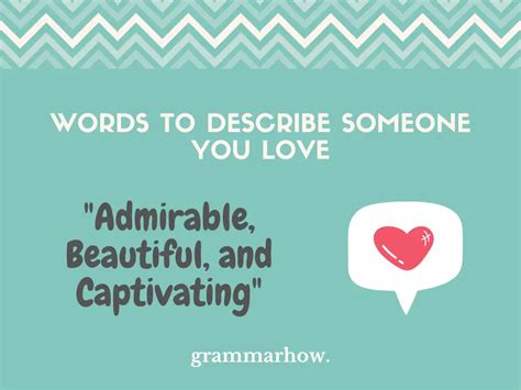 100 Words To Describe Someone You Love Trendradars