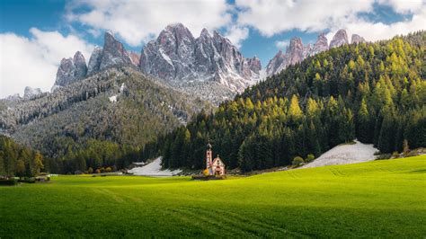 Church Of St Johann 4k Wallpaper Villnoss Italy Alps Dolomites