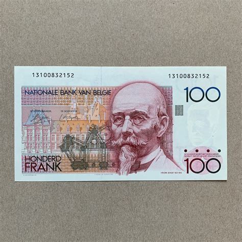 Belgium 100 Franc Banknote Belgie Currencyhendrik Beyaert Etsy