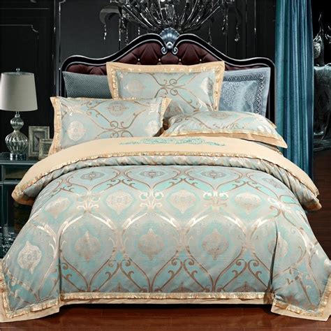 Find bedding sets and snooze sets to complete your bed at urban outfitters. Unique Turquoise and Gold Victorian Gothic Pattern Fancy ...