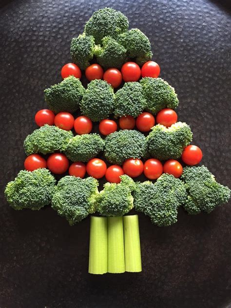 They're just as fun to make as they are delicious to eat! Christmas Tree Vegetable Platter Appetizer Tray | Recipe | Food themes, Cherry tomato recipes ...