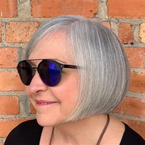 This simple layered bob is a good wash and go option for women with natural curl or wave in their hair. Wash and Wear Haircuts For Over 60 - 35+