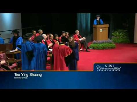 NUS CONVOCATION 2017 Hazelle Teo Ying Shuang YouTube