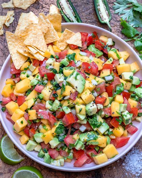 Place a piece of plastic wrap directly on top of the salsa before placing the lid on the container. Mango And Avocado Salsa Recipe (Paleo & Whole30 ...