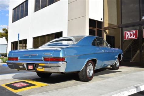 1966 Chevrolet Impala Ss 56172 Miles Marina Blue Manual For Sale