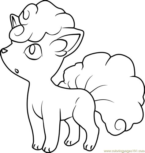 Alolan Vulpix Pokemon Coloring Page Free Printable Coloring Pages For
