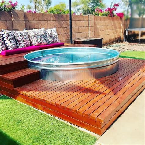 DIY Galvanized Stock Tank Pool To Beat The Summer Heat Ideas Stock Tank Pool Diy Diy