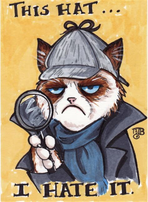 Grumpy Sherlock Cat By Birdiebo On Deviantart
