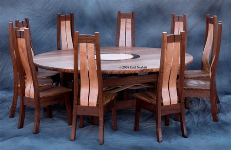 4' square sections each have. Handmade Round Dining Table Or Conference Table With 10 ...