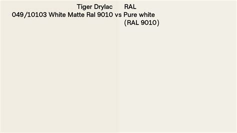 Tiger Drylac White Matte Ral Vs Ral Pure White Ral