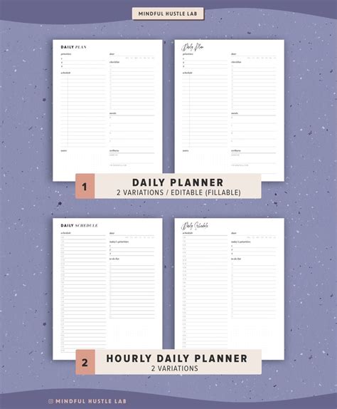 Productivity Planner Printable Daily Weekly Monthly Planner Etsy
