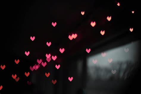 Pink Little Heart Bokeh Lights Love Heart Bokeh Effect Graphy Hd