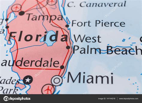 Map Of Florida Travel Concept Background — Stock Photo © Aallm 141144218