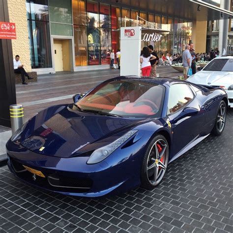 Ferrari 458 Spider Painted In Blu Tour De France Photo Taken By