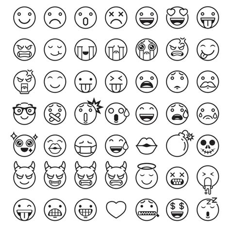 1278 Emoticon Emoji Symbols Vectors Royalty Free Vector Emoticon