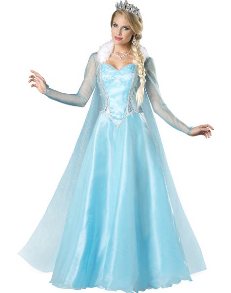 Light Blue Snowflake Snow Princess Ice Queen Adult Womens Costume Ebay